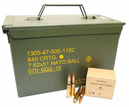 7.62 NATO 147 Grain FMJ 640 Rounds GGG Ammunition